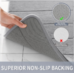 Memory Foam Bath Mat for Tub and Shower, Grey - Image 2
