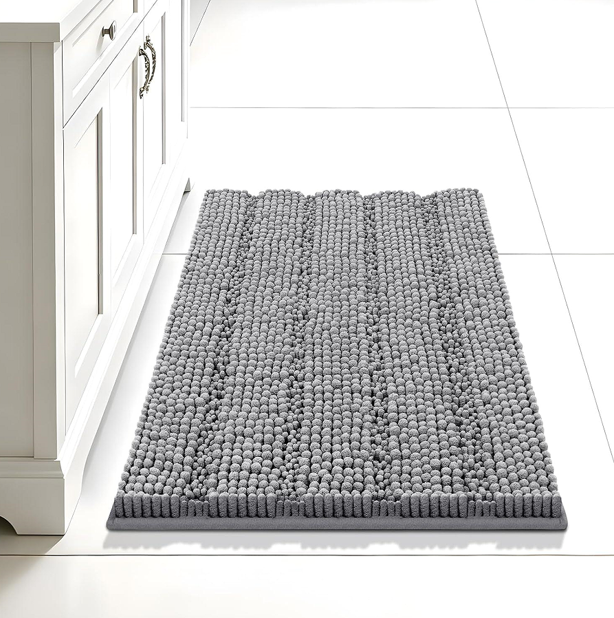 12.1 Chenille Bath Mat with Non Slip Backing - Image 1