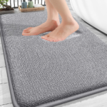 Thick Memory Foam Bath Mat for Tub, Grey