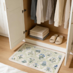 Spring Floral Boho Bathroom Rug, Green - Image 2