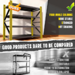 4 Tier Heavy Duty Metal Garage Shelving Unit - Image 2