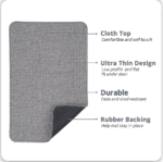 Ultra Thin Low Pile Bath Mat, Grey - Image 2
