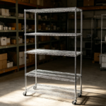 5 Tier Solid Steel Wire Rack for Garage or Warehouse