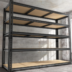 Heavy Duty 5 Tier Garage Shelving Unit, Black