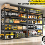 Heavy Duty 5 Tier Garage Shelving Unit, Black - Image 2