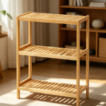3 Tier Bamboo Bathroom Shelf, Natural