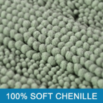 Set of 2 Chenille Non Skid Bath Mats, Sage - Image 2