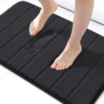 Memory Foam Bath Mat for Bathroom, Black